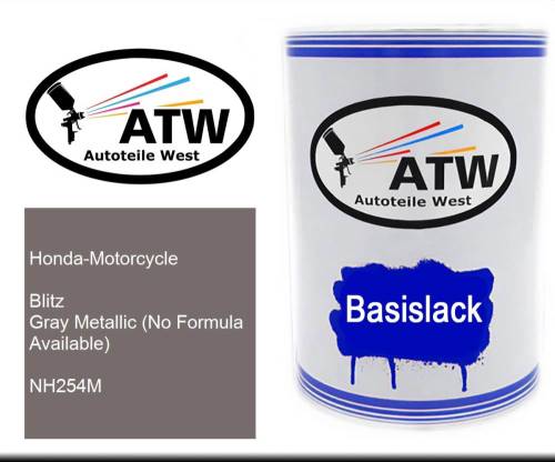 Honda-Motorcycle, Blitz Gray Metallic (No Formula Available), NH254M: 500ml Lackdose, von ATW Autoteile West.